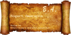 Bogert Amaranta névjegykártya